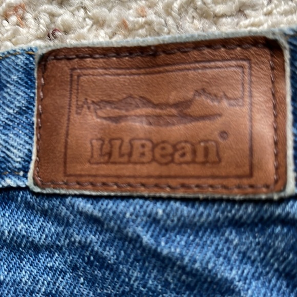 LL Bean Double L Green Fleece Lined Relaxed Fit Mens Jeans EUC Size 38X29 - Picture 6 of 9